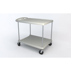 myCart Series 2-shelf Utility Cart, Gray, 27.6875" x 40.25"