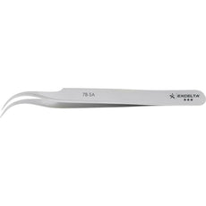 Excelta	7B-SA Curved Very Fine Serrated Tip Neverust Anti-Magnetic Stainless Steel Tweezer