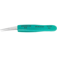 Excelta 5A-SA-PI-ET Ergo-Tweeze 10ø Offset Tapered Ultra Fine Point Anti-Magnetic Stainless Steel Microscopy Tweezer