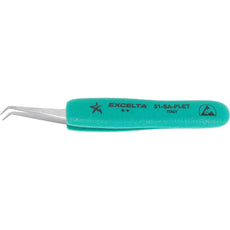 Excelta 51-SA-PI-ET Ergo-Tweeze Angled Very Fine Point Anti-Magnetic Stainless Steel Tweezer