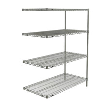 Super Erecta 4-Tier Add-On Unit, Brite, 24" x 48" x 63"