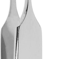 Excelta F-3-SE 0.030" 90° Curved Stainless Steel Dressing Forceps with Serrated Tip - F-3-SE