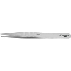 Excelta 116-SA Straight Grooved Tip Neverust Anti-Magnetic Stainless Steel Tweezer