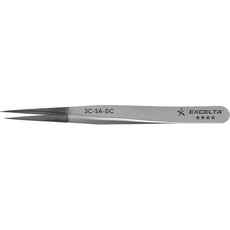 Excelta 3C-SA-DC .008" x .003" Straight Very Fine Diamond Tip Anti-magnetic Stainless Steel Tweezer