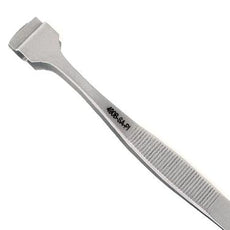 Excelta 490B-SA-PI 4" Wafer Tip with 20ø Bent Handle Anti-magnetic Stainless Steel Wafer Handling Tweezer