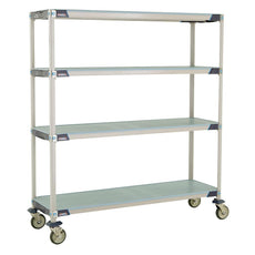 MetroMax i 4-Tier Stem Caster Cart, Solid Shelves, 18" x 60" x 67.3125"