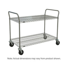 SP Series Utility Cart with 2 Brite Wire Shelves, 24" x 48" x 39"