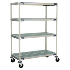 MetroMax i 4-Tier Stem Caster Cart, Open Grid Shelves, 24" x 48" x 67.3125"