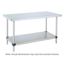 Metro HD Super Stainless Steel Stationary Worktable with Stainless Bottom Shelf, 36" x 96" x 34"