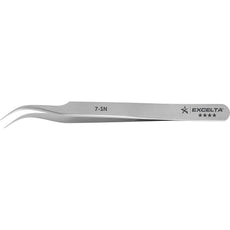 Excelta 7-SN Curved Tapered Very Fine Point Super Neverust Stainless Steel Tweezer