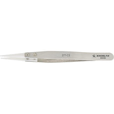 Excelta 277-CE Straight Ceramic Tip Nickel Silver Shank Cleanroom Safe Tweezer