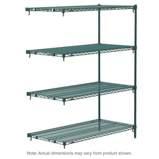 Super Adjustable Super Erecta 4-Tier Add-On Unit, Metroseal 3 Epoxy, 24" x 72" x 63"