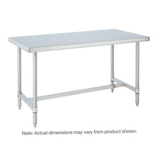 Metro HD Super Stainless Steel Stationary Worktable with Bottom H-Frame, 30" x 60" x 34"