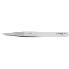 Excelta 00-S-CC Straight Strong Medium Ceramic Coated Tip Stainless Steel Tweezer