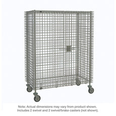 Super Erecta Mobile Security Unit, Chrome, 33.5" x 52.75" x 67.9375"