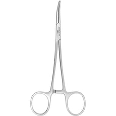 Excelta 38-SE 6" Curved Stainless Steel Hemostat with Serrated Jaws