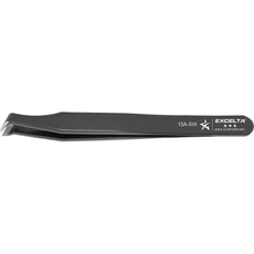 Excelta	15A-SW Angled Radius Edge Tip Carbon Steel Cutting Tweezer