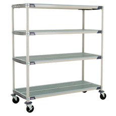 MetroMax i 4-Tier Stem Caster Cart, Open Grid Shelves, 24" x 60" x 67.3125"