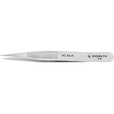 Excelta AC-SA-PI Straight Medium Point Anti-magnetic Stainless Steel Tweezer