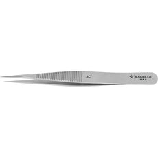 Excelta AC .024" x .014" Straight Medium Point Carbon Steel Tweezer