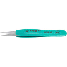 Excelta 00D-SA-ET Ergo-Tweeze .018" x .010" Straight Strong Medium Serrated Point NeverustStainless Steel, Anti-Magnetic Ergo Tweezer