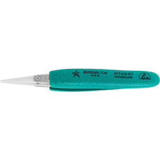 Excelta 277-CE-ET Ergo-Tweeze Straight Ceramic Tip Nickel Silver Cleanroom Safe Tweezer